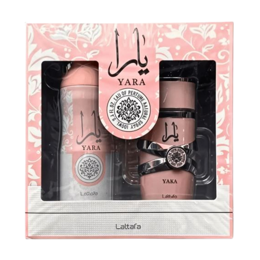 SET LATTAFA YARA EDP 100ML, BODY SPRAY 200ML (M)