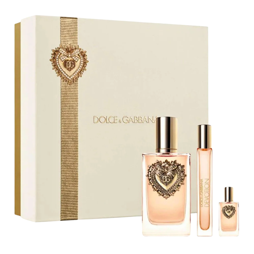 SET DOLCE & GABBANA DEVOTION POUR FEMME EDP 100ML, EDP 10ML, EDP 5ML (M)