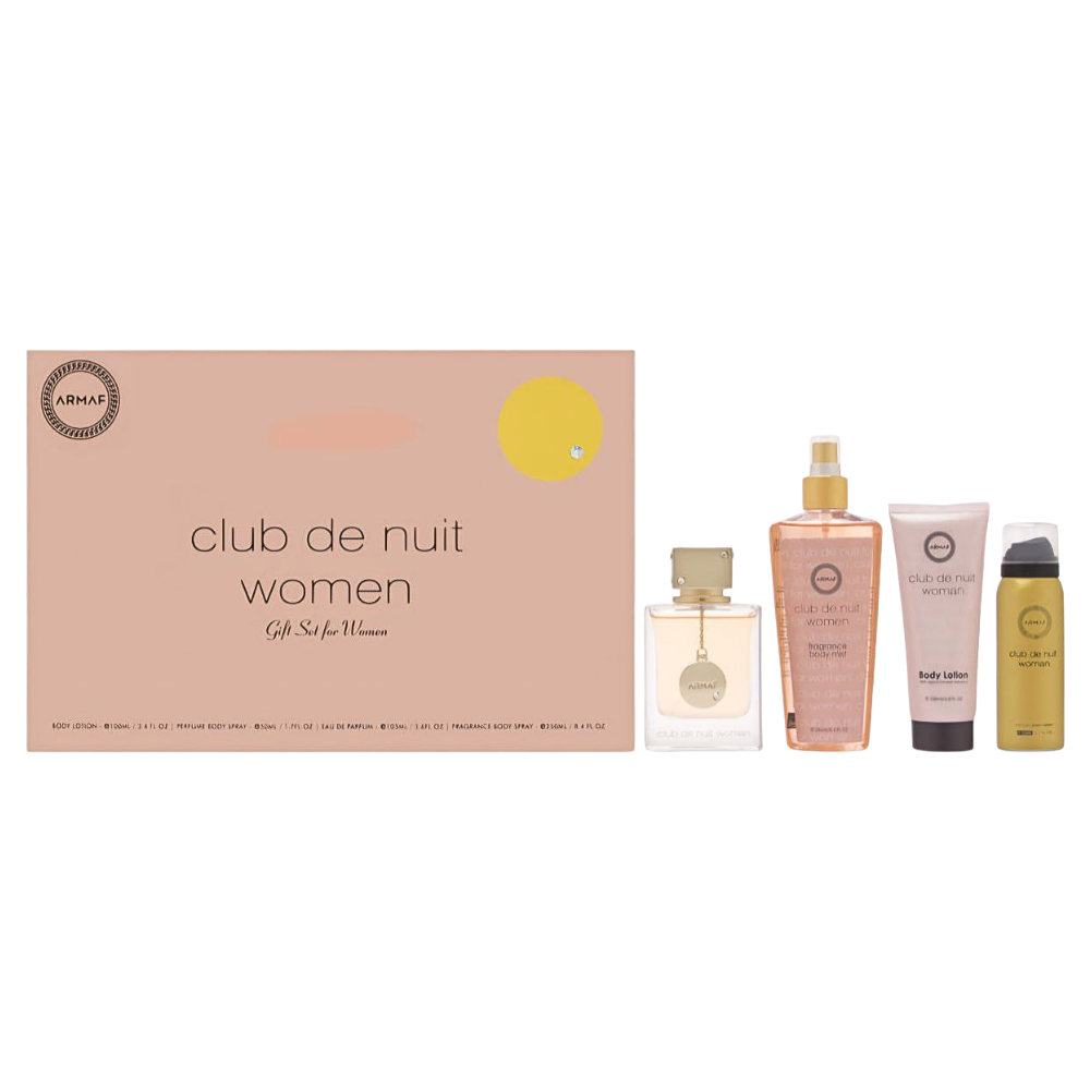 SET ARMAF CLUB DE NUIT WOMAN EDP 105ML, BODY LOTION 100ML, BODY SPRAY 50ML, BODY MIST 250ML (M)