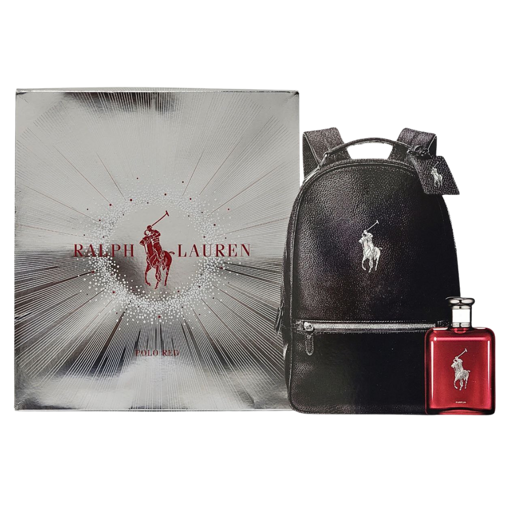 SET RALPH LAUREN POLO RED PARFUM 125ML, MOCHILA (H)