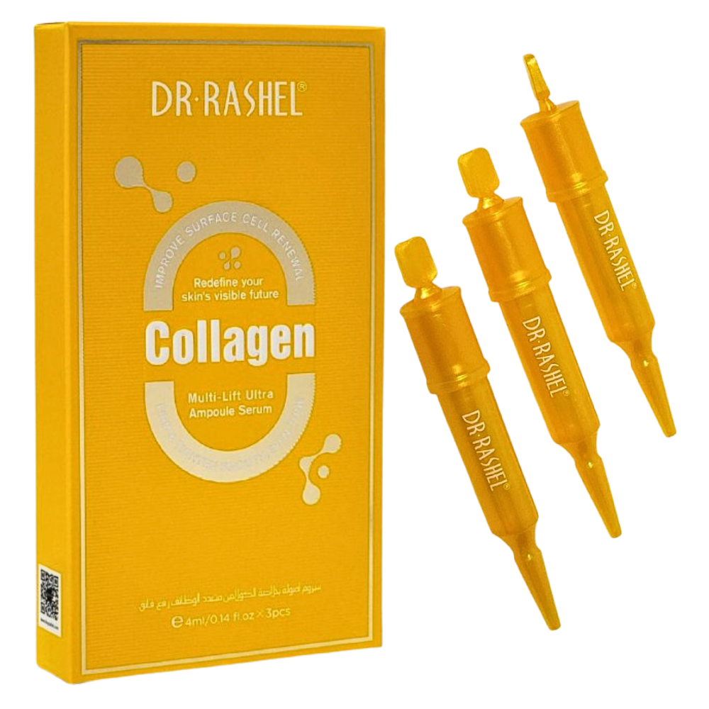 SUERO FACIAL EN AMPOLLETAS DE COLAGENO REJUVENECEDOR SUAVIZANTES DR RASHEL 4MLX3