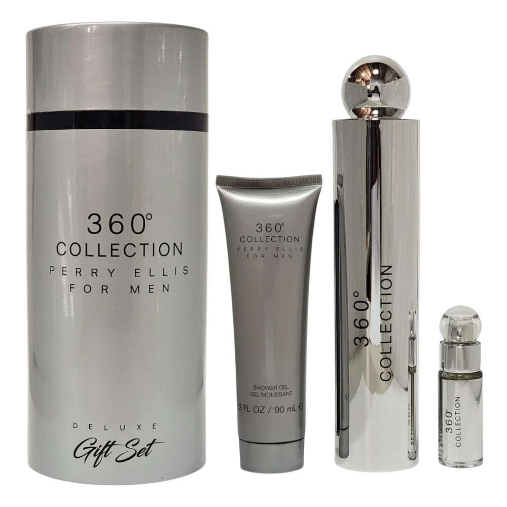 SET PERRY ELLIS 360 COLLECTION FOR MEN EDT 100ML, MINI EDT 7.5ML, SHOWER GEL 90ML (H)