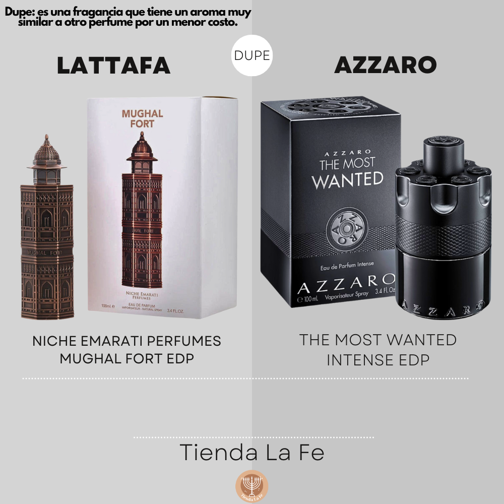 LATTAFA NICHE EMARATI PERFUMES MUGHAL FORT EDP 100ML (U) (DUPE AZZARO THE MOST WANTED INTENSE EDP)
