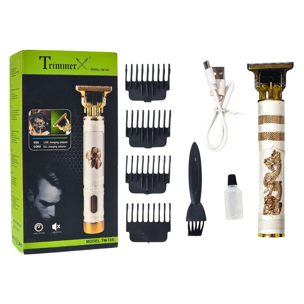 MAQUINA CORTADORA DE PELO PROFESIONAL CON ACCESORIOS TRIMMER TM-T45