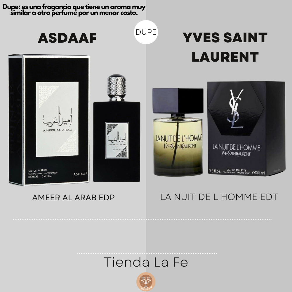 ASDAAF AMEER AL ARAB MEN EDP 100ML (H) (DUPE YVES SAINT LAURENT LA NUIT DE L HOMME EDT)