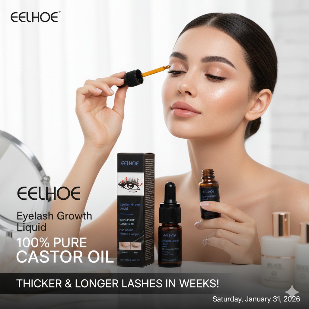 ACEITE PARA PESTAÑAS DE RICINO 100% PURO EELHOE 10ML