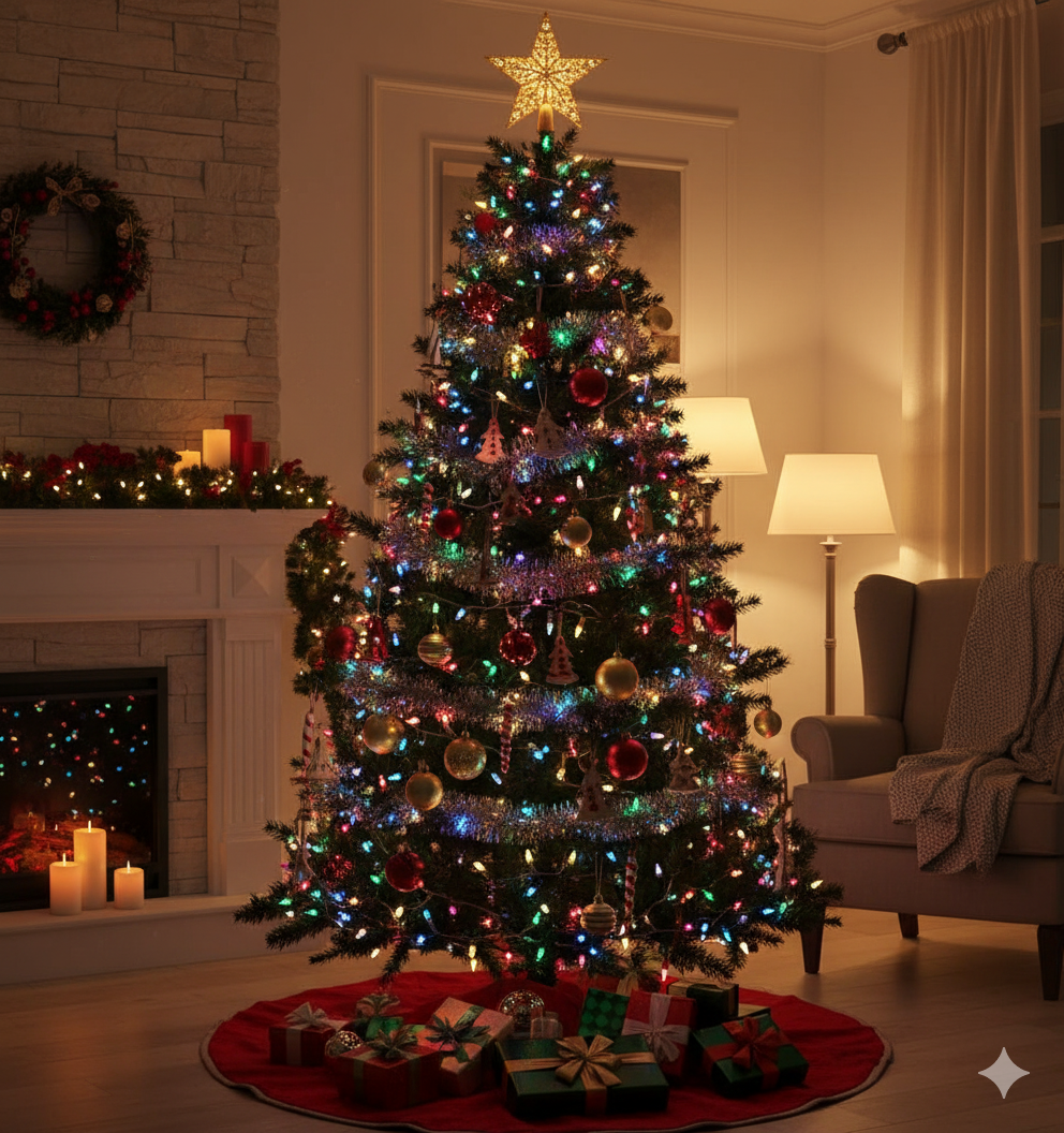 LUCES DECORATIVAS NAVIDEÑAS PARA INTERIORES O EXTERIORES DE 50MTS MULTICOLOR 23.5X7X23.5CM