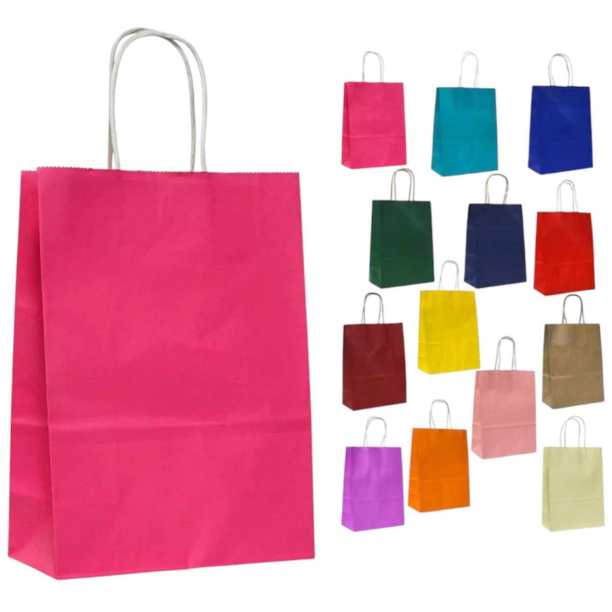 BOLSA DE REGALO PEQUEÑA 21X27X11 13 COLORES PAPEL CRAFT