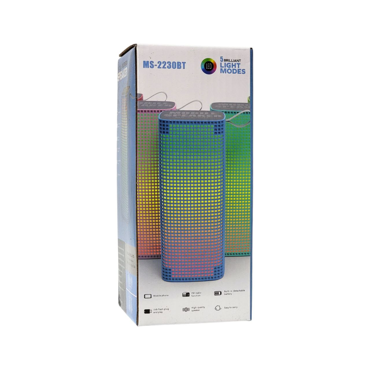 PARLANTE ALTAVOZ INALÁMBRICO PORTÁTIL CON LUCES LED 17CM