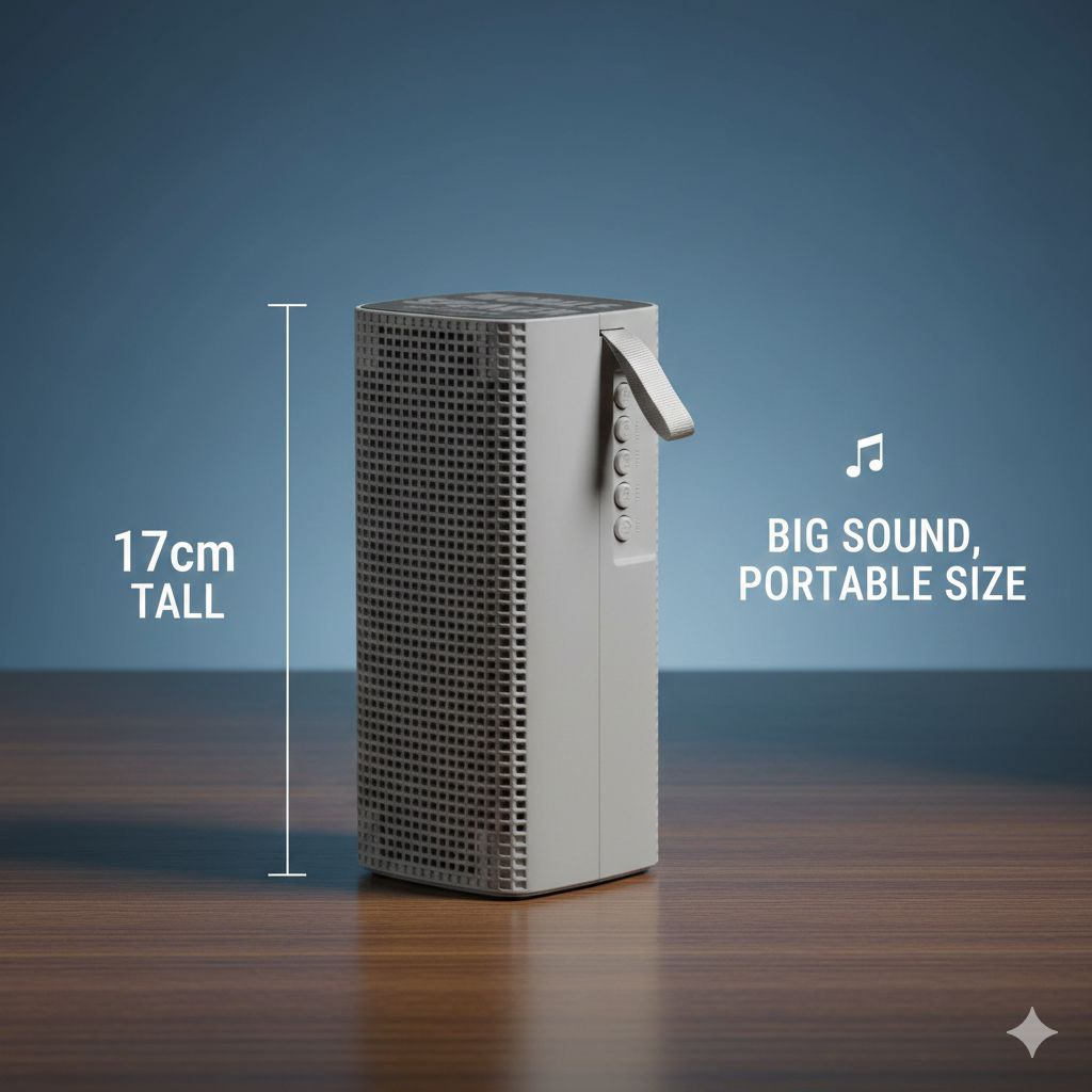 PARLANTE ALTAVOZ INALÁMBRICO PORTÁTIL CON LUCES LED 17CM