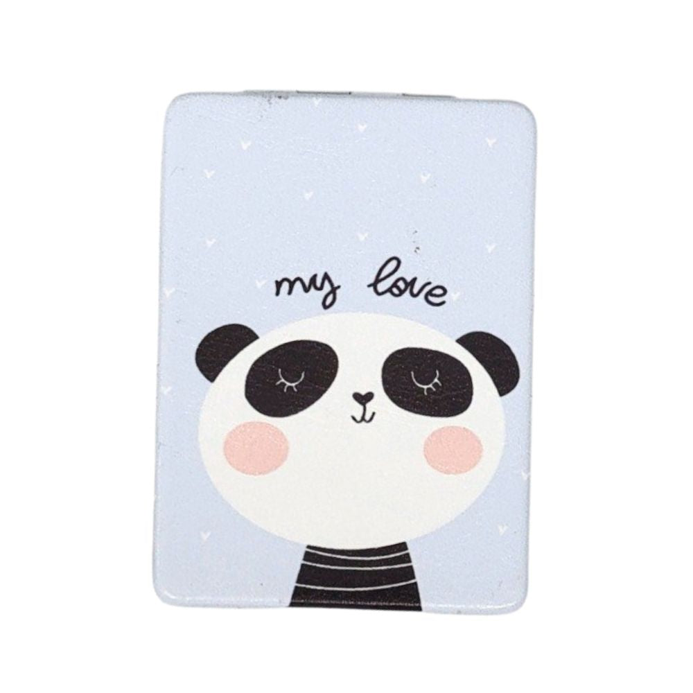 ESPEJO DE MANO CON DISEÑO DE OSO PANDA 6X8.5X17CM