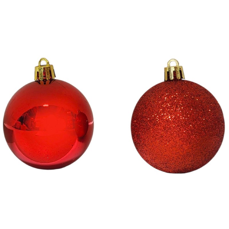 DECORACION ADORNO NAVIDEÑO PAQUETE DE 6 BOLAS DECORATIVAS, 6 CM 37X60X71 IDEALES PARA DARLE UN TOQUE UNICO A TU ARBOL DE NAVIDAD