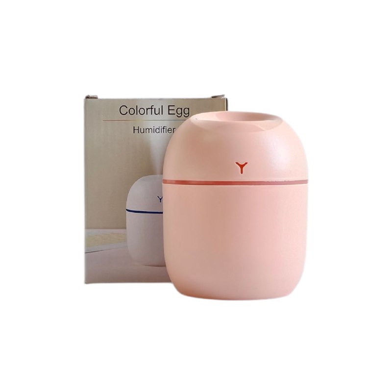 HUMIFICADOR DE AROMAS PORTATIL CON LUZ LED, CON CARGA USB, PARA DORMITORIOS O OFICINAS COLORFUL EGG 220ML DE CAPACIDAD