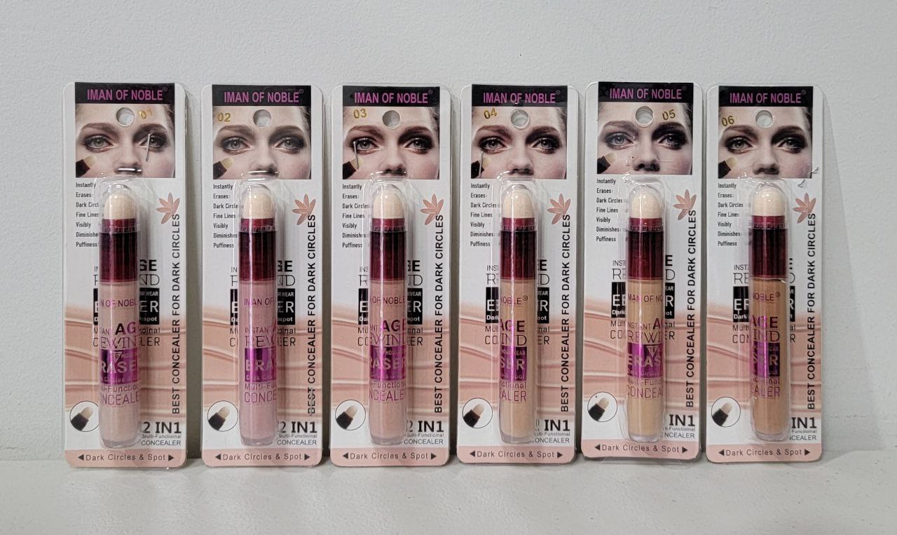 CORRECTOR 2 EN 1 DUPE MAYBELLINE ERASER PARA PUNTOS NEGROS 6 TONOS IMAN OF NOBLE 8G