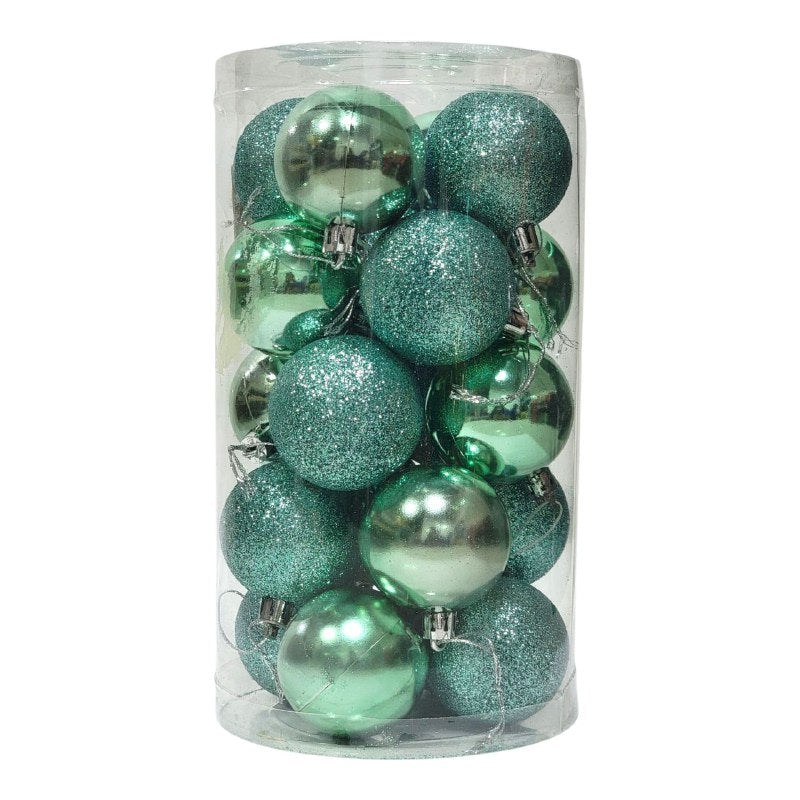 DECORACION ADORNO NAVIDEÑO PAQUETE DE 20 BOLAS DECORATIVAS, 5CM IDEALES PARA DARLE UN TOQUE UNICO A TU ARBOL DE NAVIDAD