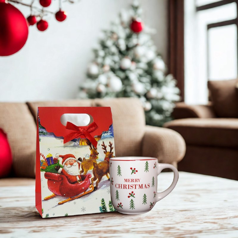 BOLSA DE REGALO NAVIDEÑA MINI PEQUEÑA 16X12CM