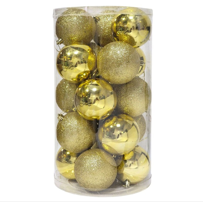 DECORACION ADORNO NAVIDEÑO PAQUETE DE 20 BOLAS DECORATIVAS,8 CM 49X64X49 IDEALES PARA DARLE UN TOQUE UNICO A TU ARBOL DE NAVIDAD