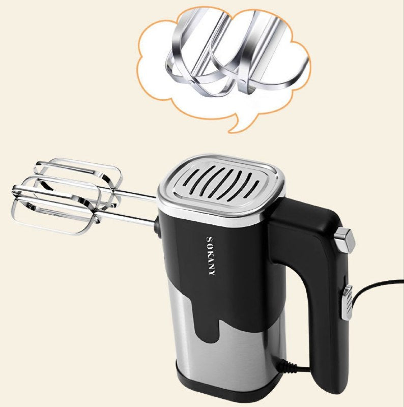 MAQUINA BATIDORA DE MANO SK-6621, 5 CONFIGURACIONES DE VELOCIDAD, BASTIDORES DE ACERO INOXIDABLE, SEGURO, FACIL DE LIMPIAR 800W SOKANY