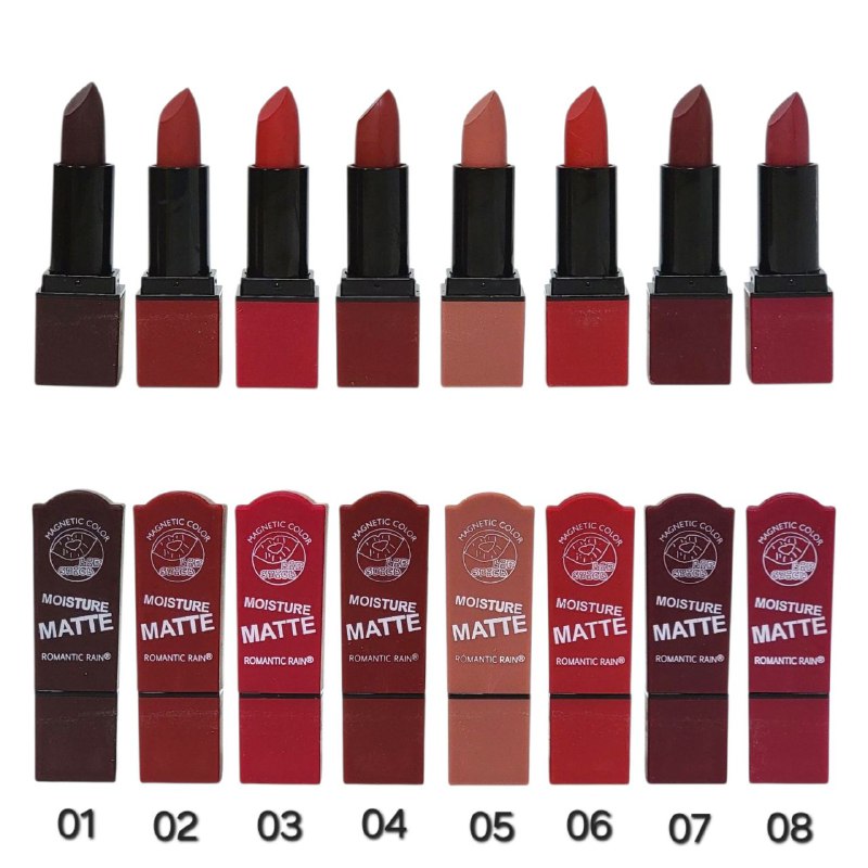 BRILLO LABIAL MATTE TEXTURA CREMOSA HIDRATANTE DE LARGA DURACION ROMANTIC RAIN 8 TONOS