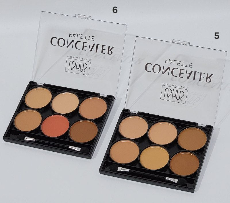 CORRECTOR DE OJOS EN PALETA, 6 TONOS, 2 ESTILOS DE PALETAS, USHAS 10.5G
