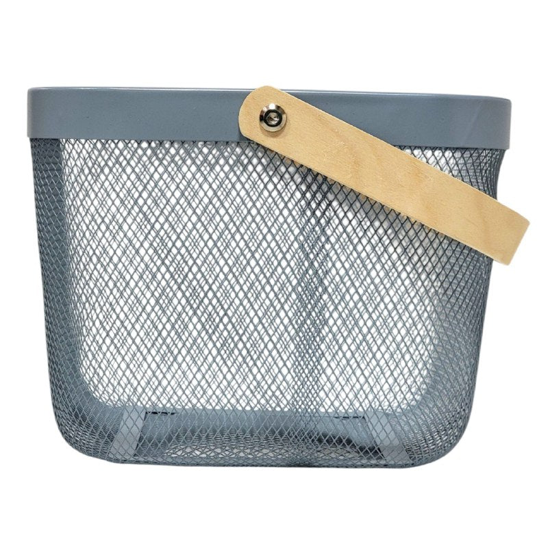 CANASTA ORGANIZADORA DE ALMACENAMIENTO MULTIUSOS CON ASA DE MADERA NATURAL, DISEÑADA PARA ORGANIZAR Y DECORAR CUALQUIER ESPACIO DEL HOGAR 4 COLORES