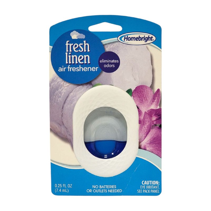 AMBIENTADOR AROMATIZANTE ELIMINA OLORES, AROMA LINO FRESCO, SIN BATERIA NI ENCHUFE HOMEBRIGHT