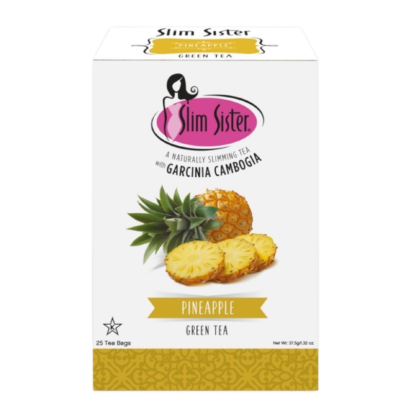 TE NATURAL ADELGAZANTE PARA CONTROLAR EL APETITO SABOR PIÑA Y GARCINIA CAMBOGIA SLIM SISTER 25UND