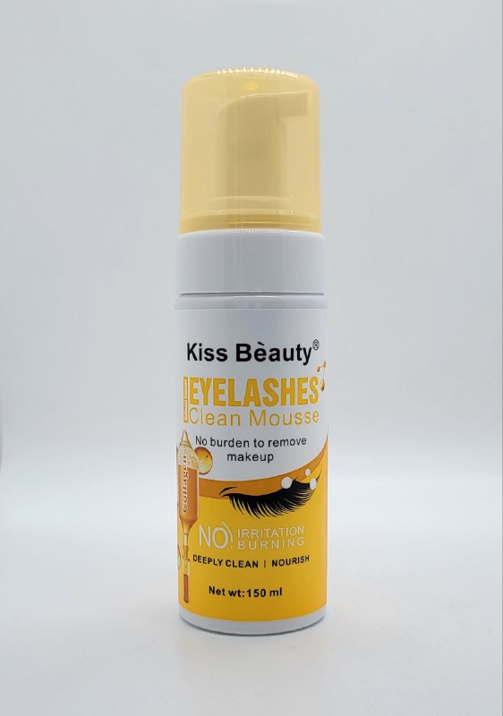 LIMPIADOR DE PESTAÑAS EN ESPUMA DE COLAGENO KISS BEAUTY 150ML