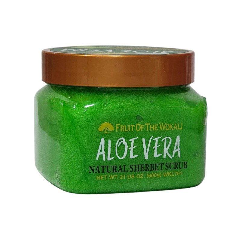 EXFOLIANTE CORPORAL ILUMINADOR Y SUAVIZANTE CON ALOE VERA FRUIT OF THE WOKALI 600G