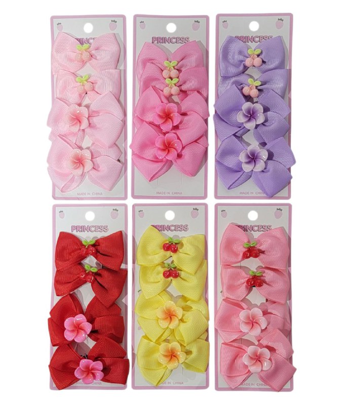 GANCHO PARA EL CABELLO DE PINZA, DISEÑO CHONGO 7CM, PAQUETE 12UND