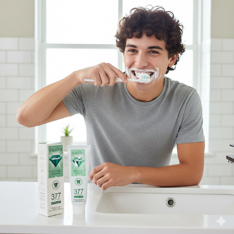 PASTA DE DIENTES, PASTA DENTAL REFRESCANTE DE MENTA Y PROTECTORA DE ENCIAS SADOER 100G