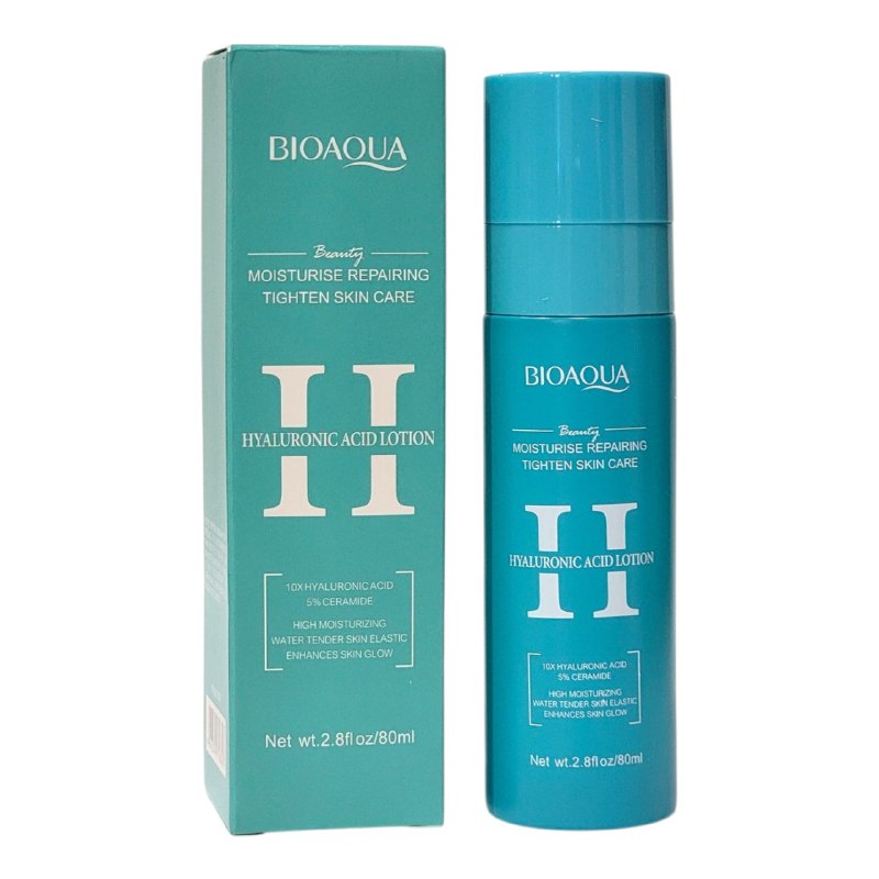 CREMA FACIAL LOCION DE ACIDO HIALURONICO HIDRATANTE 80G, REPARA Y FORTALECE LA PIEL, EQUILIBRA EL ACEITE Y EL AGUA DE LA PIEL, DEJANDOLA SUAVE, TERSA Y ELASTICA BIOAQUA
