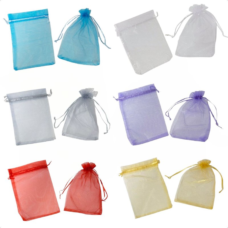 BOLSA ORGANIZADORA PARA REGALOS DE JOYERIA, BOLSA DE BODA, DULCES, PERLAS AMOTATIZANTES, ETC MEDIDA 13X18CM, PAQUETE DE 10UND