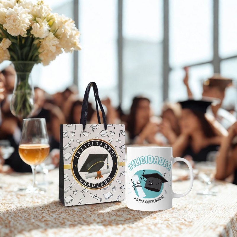 BOLSA DE REGALO DE GRADUACION PEQUEÑA 19.5X23.5X8CM