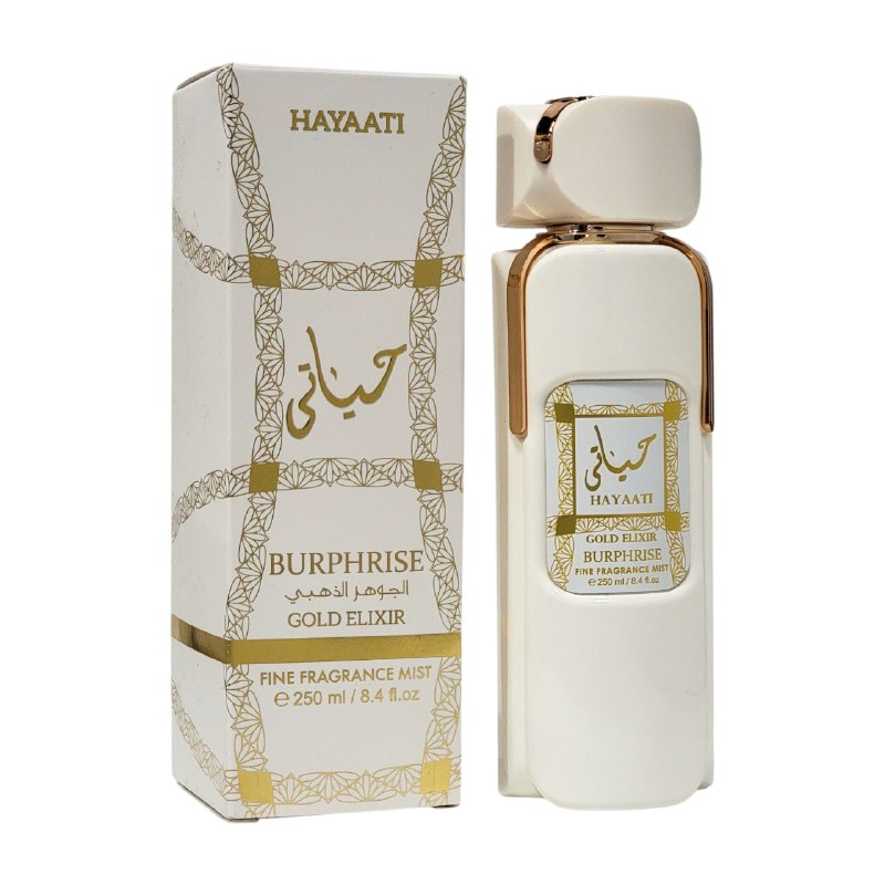 SPLASH HAYAATI GOLD ELIXIR BURPHRISE 250ML (M) (AROMA SIMILAR LATTAFA HAYAATI GOLD ELIXIR)