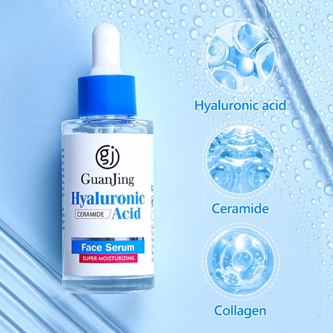 SUERO FACIAL DE ACIDO HIALURONICO HIDRATANTE PROMUEVE LA GENERACION DE COLAGENO DE LA PIEL, BLANQUEA, HIDRATA, ACLARA MANCHAS, ELIMINA ACNE, SUAVIZA LINEAS GUAJING HYALURONIC ACID 40ML