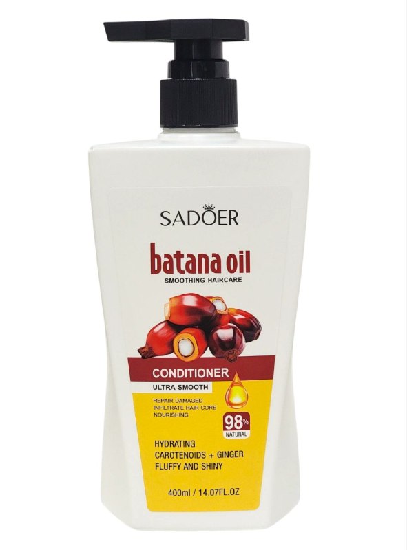 ACONDICIONADOR DE HIDRATACION PROFUNDA Y REPARACION CON ACEITE DE BATANA Y EXTRACTO DE JENJIBRE SADOER 400ML