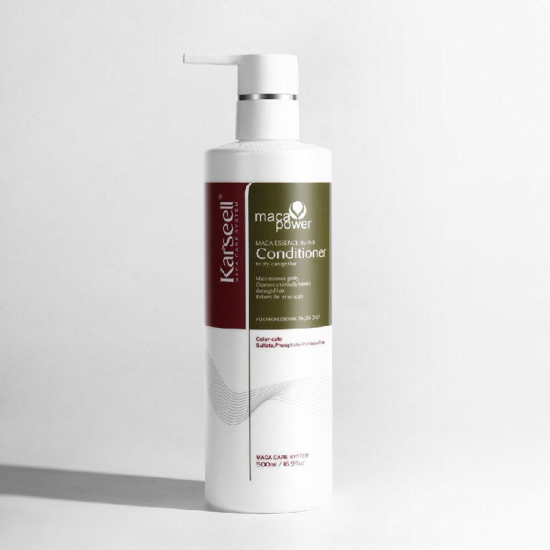 ACONDICIONADOR PARA EL CABELLO, REVITALIZA Y REPARA EL CABELLO DAÑADO POR CALOR O TRATAMIENTO DE COLOR, DEJANDOLO SUAVE Y BRILLANTE KARSEELL MACA ESSENCE REPAIR 500ML
