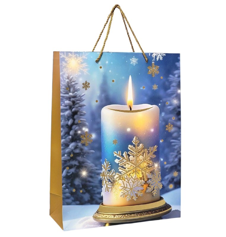 BOLSA DE REGALO NAVIDEÑA GRANDE 30X40X12CM