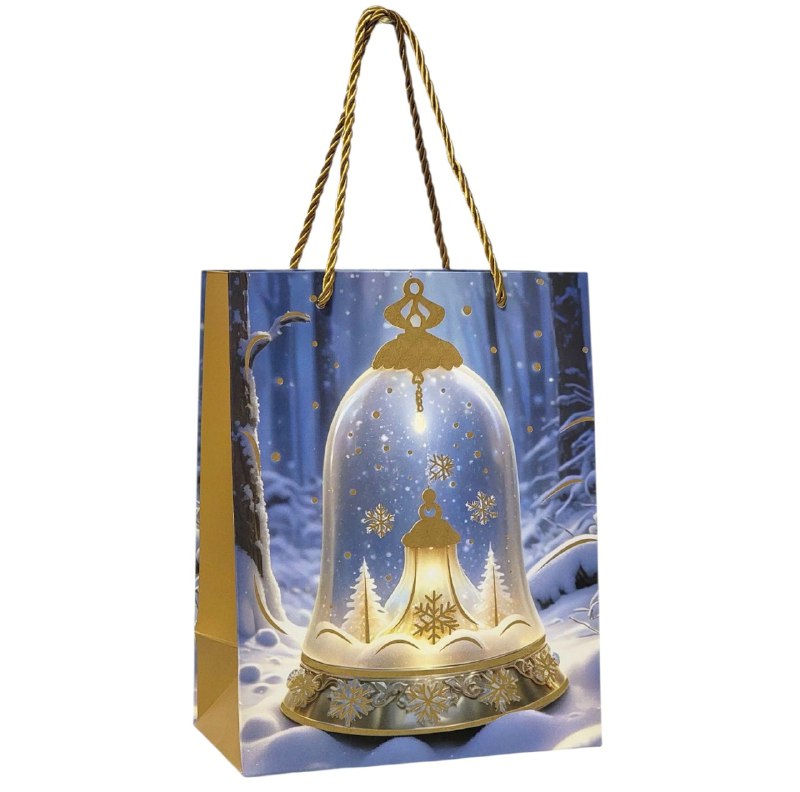 BOLSA DE REGALO NAVIDEÑA PAQUEÑA 18X23X10CM