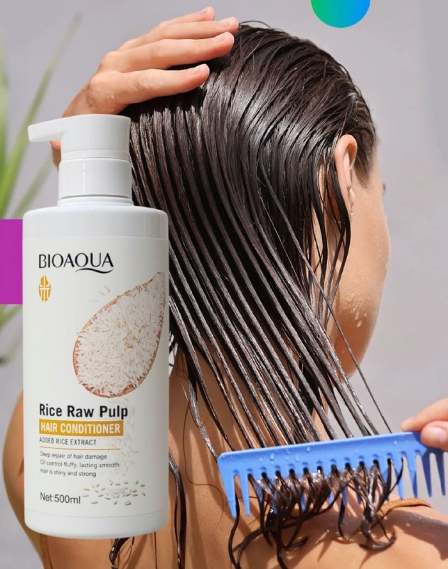 ACONDICIONADOR NUTRITIVO Y REPARADOR CON PULPA CRUDA DE ARROZ BIOAQUA 500ML