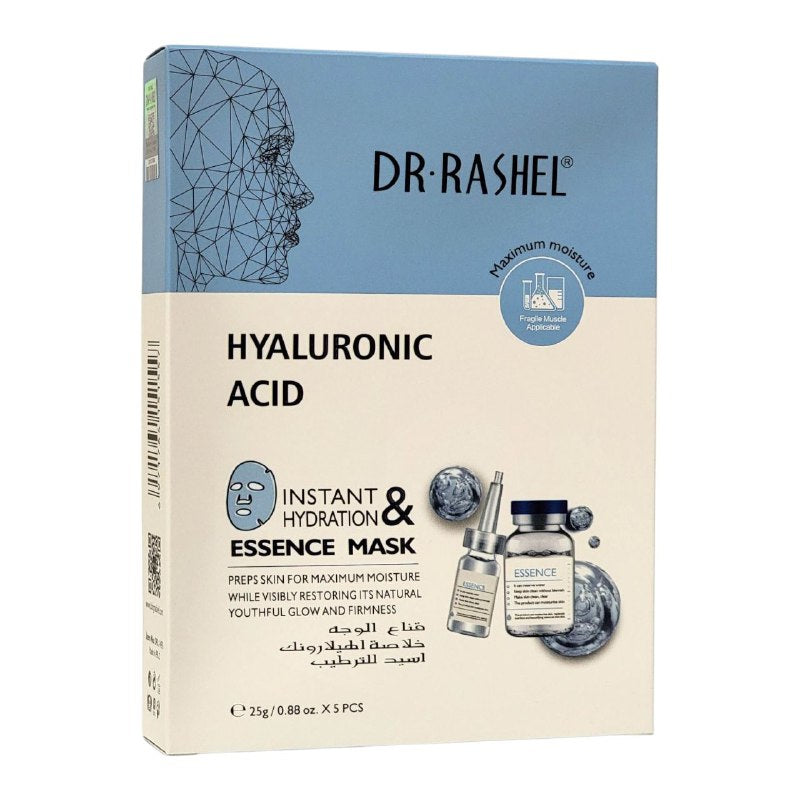 MASCARILLA FACIAL CON EXTRACTO DE ACIDO HIALURONICO, HIDRATACION INTENSIVA, REPARA LA PIEL, RESTAURA BRILLO Y FIRMESA DR RAHSEL 0.88OZ