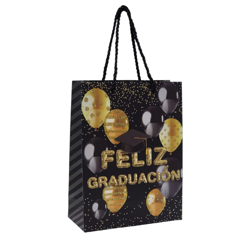 BOLSA DE REGALO DE FELIZ GRADUACION PEQUEÑA 18X10X23CM