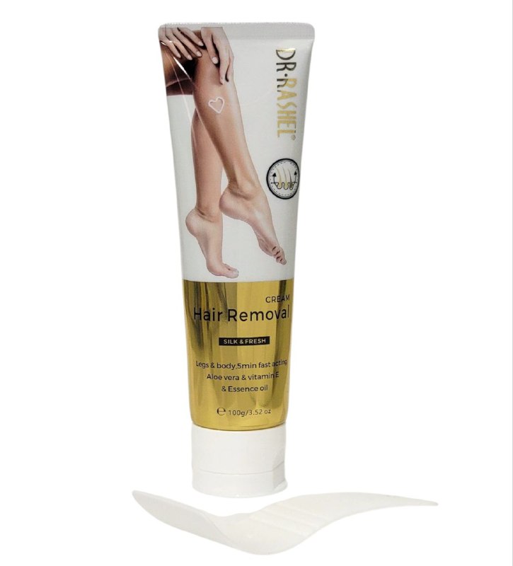 CREMA CORPORAL DEPILADORA DE ACCION RAPIDA CON ALOE VERA VITAMINA E Y ACEITE ESENCIAL DR RASHEL 100G