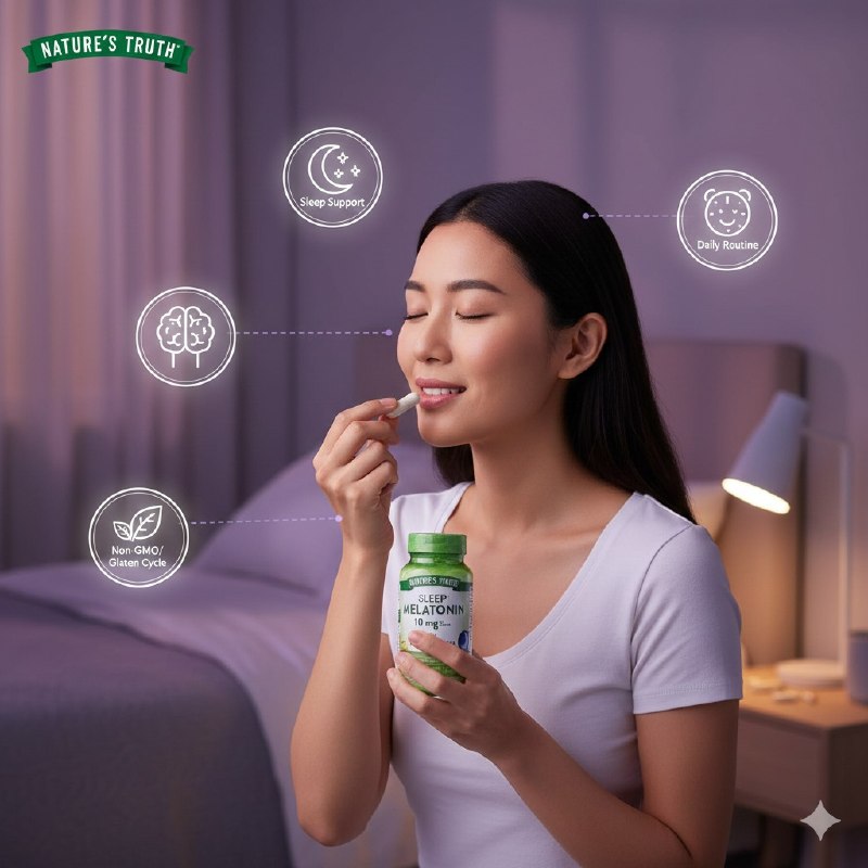 VITAMINAS EN CAPSULAS DE MELATONINA CON ASWAGANDHA PARA DORMIR BIEN NATURES TRUTH 60UND