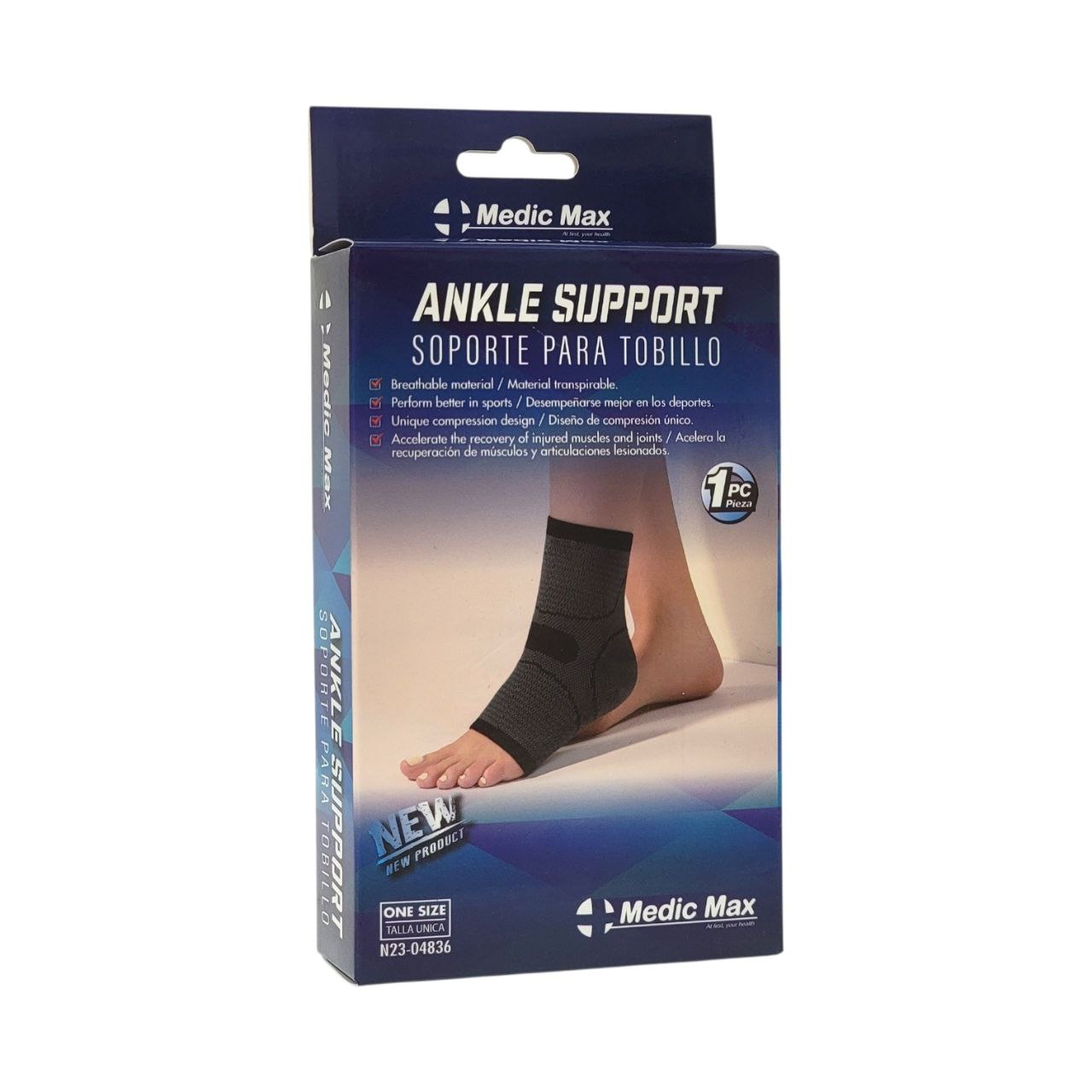 SOPORTE PARA TOBILLO TALLA UNICA MEDIC MAX 1PC
