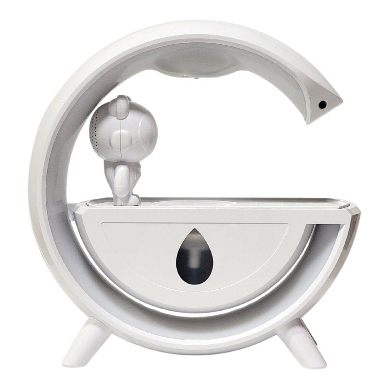 LAMPARA LED INTELIGENTE FORMA DE G HUMIFICADORA ANTIGRAVEDAD MULTIFUNCIONAL, CON PARLANTE DE MUSICA AMBIENTE T00K8