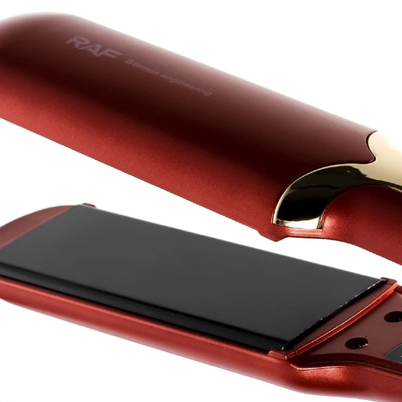 PLANCHA PARA EL CABELLO, CONTROL DE TEMPERATURA DIGITAL, CABLE GIRATORIO DE 360 GRADOS, REVESTIMIENTO DE CERAMICA DOBLE USO SECO Y HUMEDO RAF