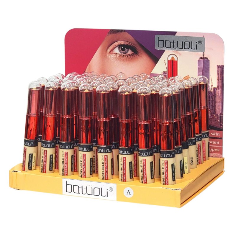 CORRECTOR CONCEALER BATUOLI 15G (DUPE LOREAL) FLUIDO LIGERO DE COBERTURA PERFECTA, DIFUMINA IMPERFECCIONES DURADERO HASTA 24H, ACABADO MATTE NATURAL