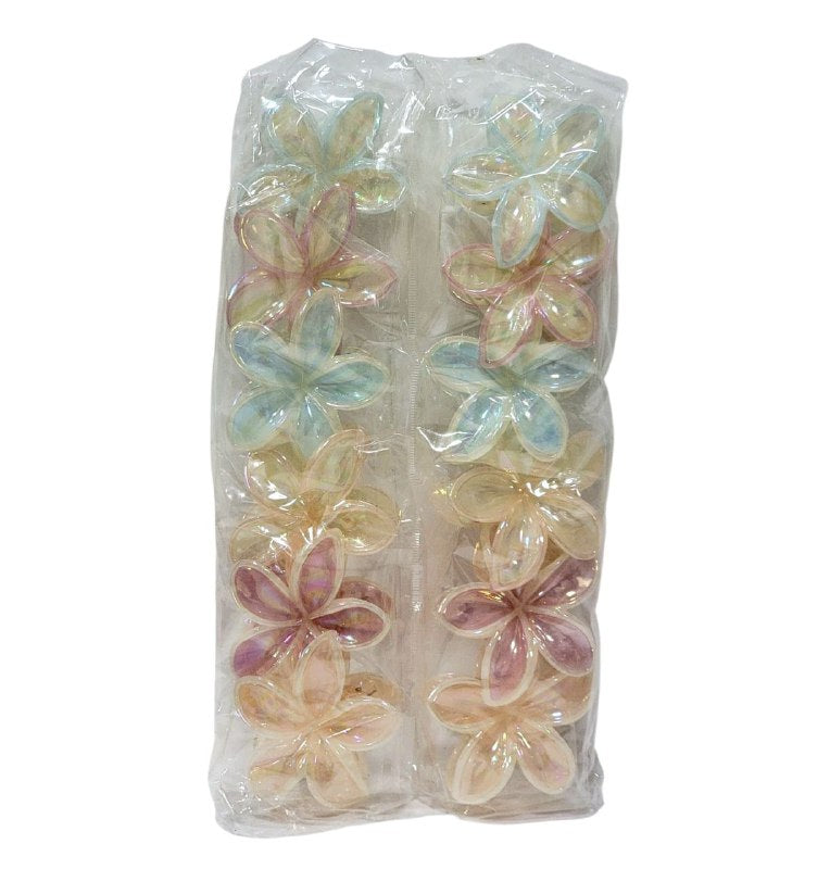 GANCHO PARA EL CABELLO DE PINZA DE FLOR HAWAIANA, PINZAS DE SUJECION FUERTE, ACCESORIO PARA EL CABELLO 8CM, PAQUETE 12UND